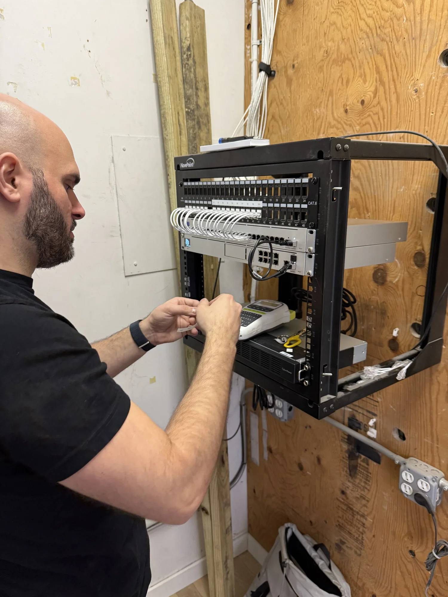 Network rack and structured cabling install in Connecticut